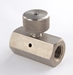 In-line Bleeder, Stainless Steel, 1/4 NPT female in and out. Tapped hole in knob.  - 46230-TH