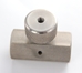 In-line Bleeder, Stainless Steel, 1/4 NPT female in and out. Tapped hole in knob.  - 46230-TH