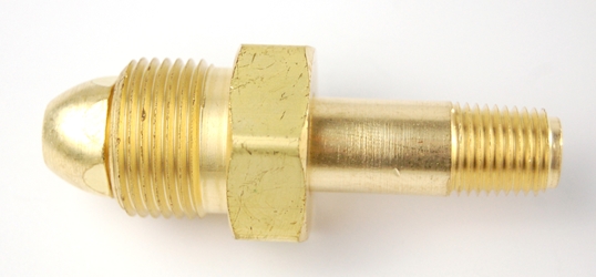 Wrench-tight Nut & Nipple for CGA 702, Brass 
