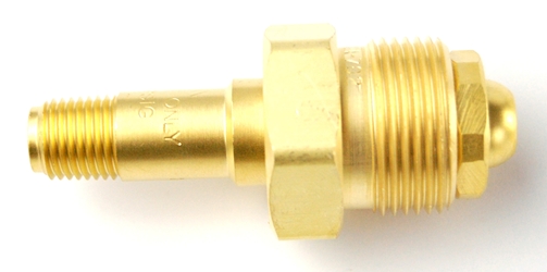 Wrench-tight Nut & Nipple for CGA 590 Mixed Gas, Brass 