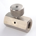In-line Bleeder, Stainless Steel, 1/4 NPT female in and out. Tapped hole in knob. Oxy clean. - 46230OX-TH