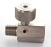In-line Bleeder, Stainless Steel, 1/4 NPT male & female ports. Tapped hole in knob.   - 46231-TH