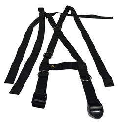 Tethered Diving Harness, Black 