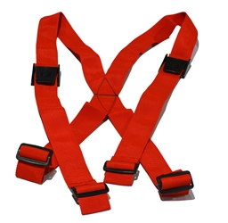 Weight Belt Suspenders, Red 
