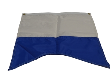 Alpha Flag, Nylon, 1/2 Meter, Two grommets, NO Wire, NO Shaft Channel 